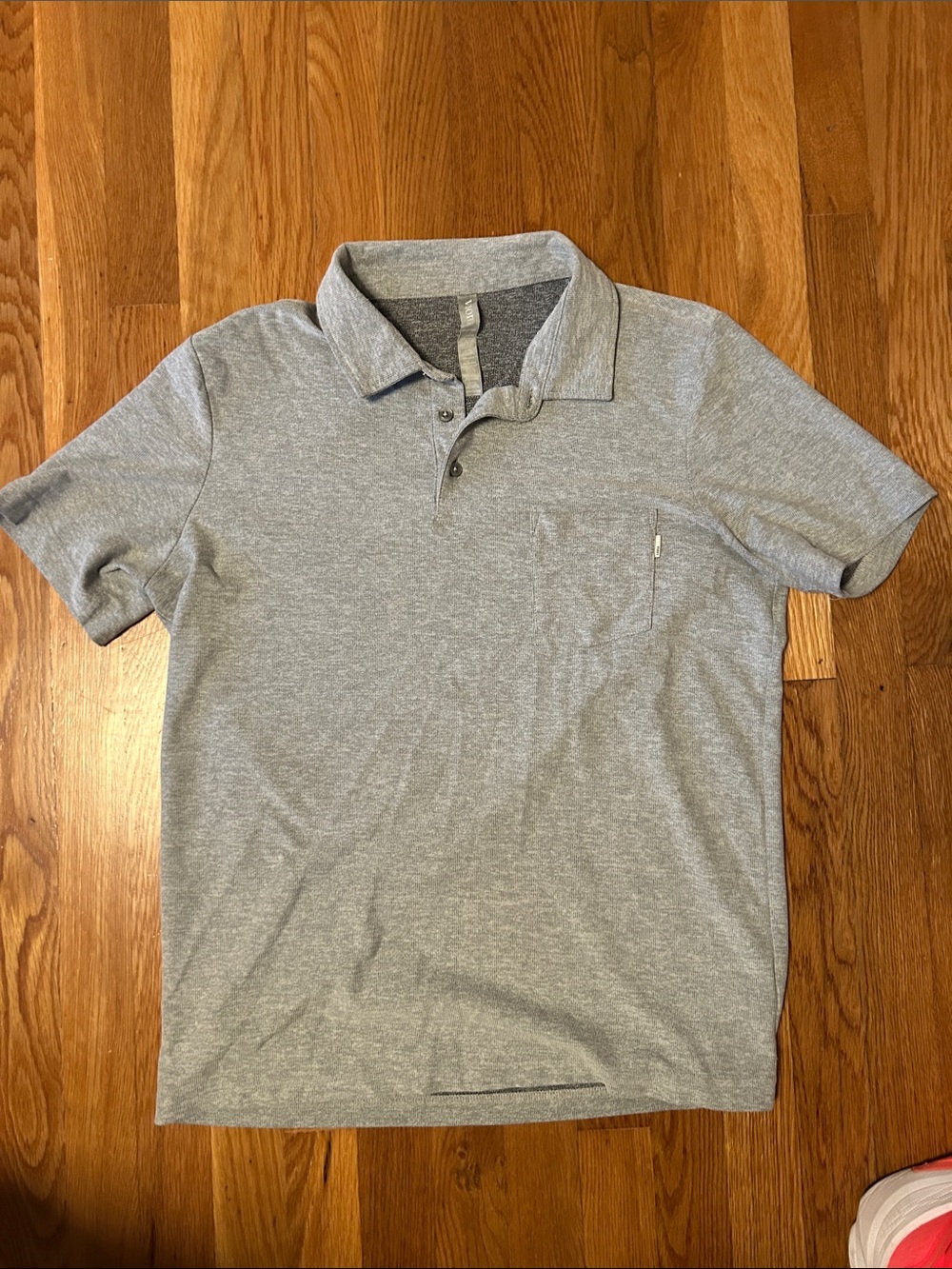 Vuori Men's Light Heather Gray Polo with Chest Pocket
